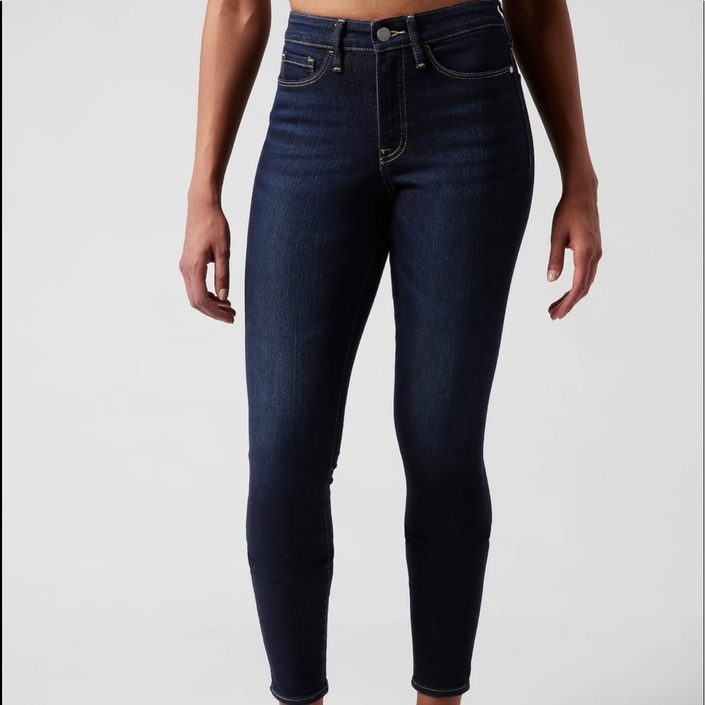 Athleta Sculptek Ultra Skinny Midnight Jean, Size 2P, Like New, Adorbs